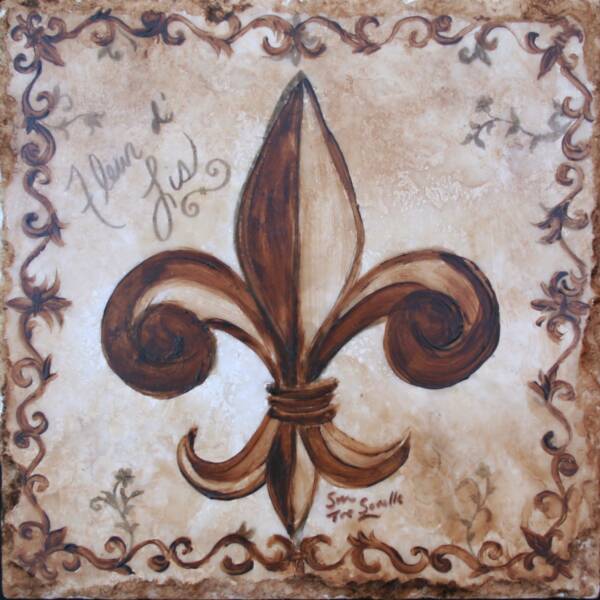 Fleurdeli Fleur De Lis Accent Square